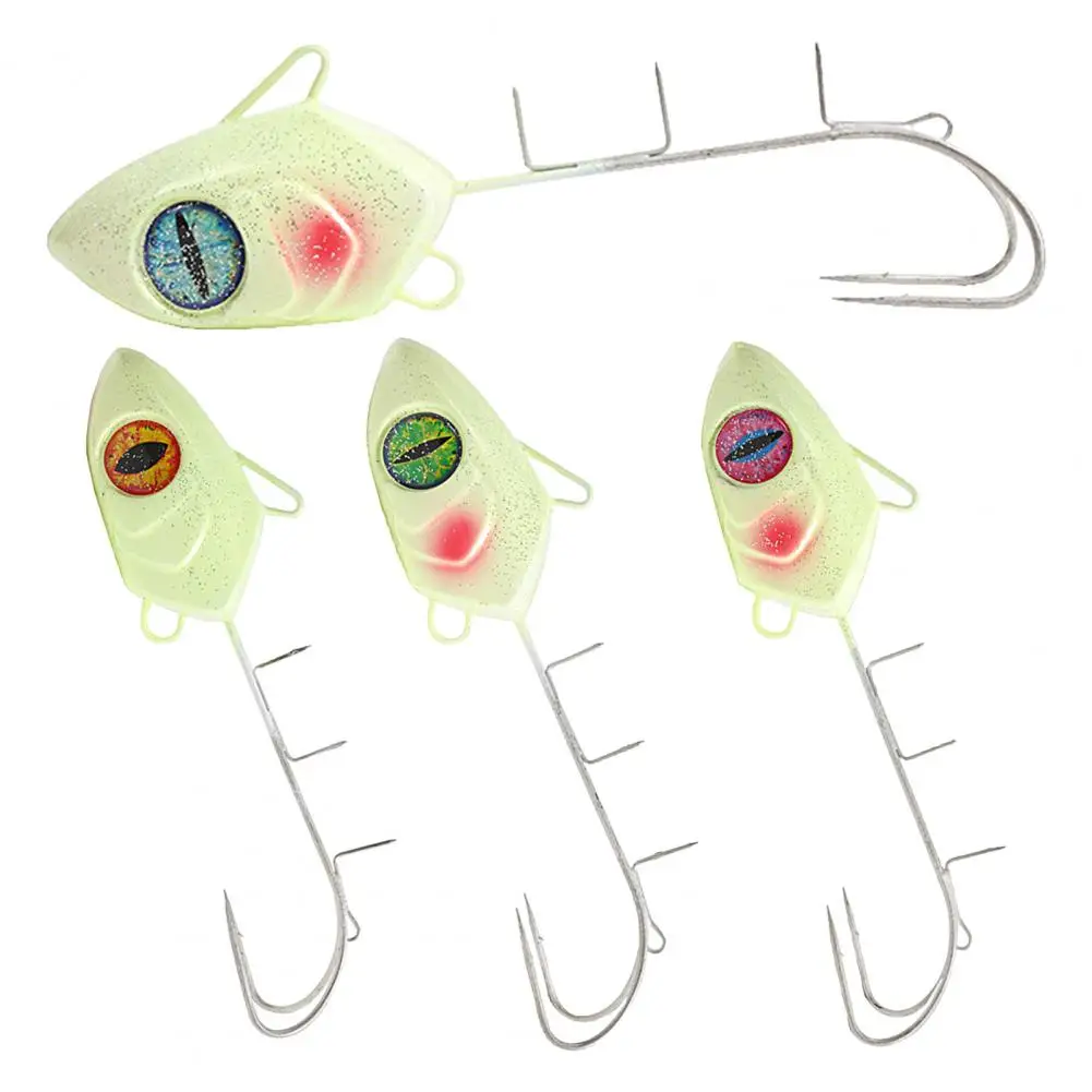 

17cm/500g Fish Head Hook Luminous Design Sharp Hook Tip High Strength 3D Simulation Fisheye Compact for Fishing Ground