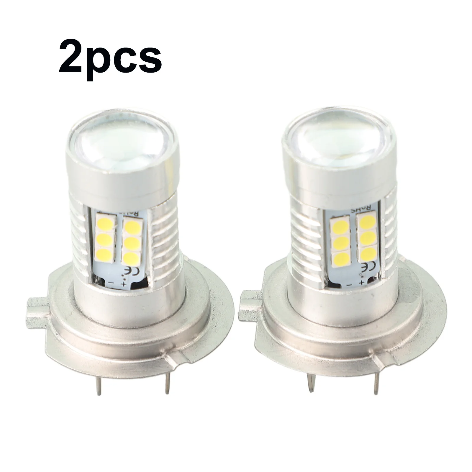 H7 LED 헤드라이트 전구 키트, 하이/로우 빔 슈퍼 브라이트, 6000K 화이트 고출력 안개등 전구, 12V 자동차 LED 안개등, 2 개