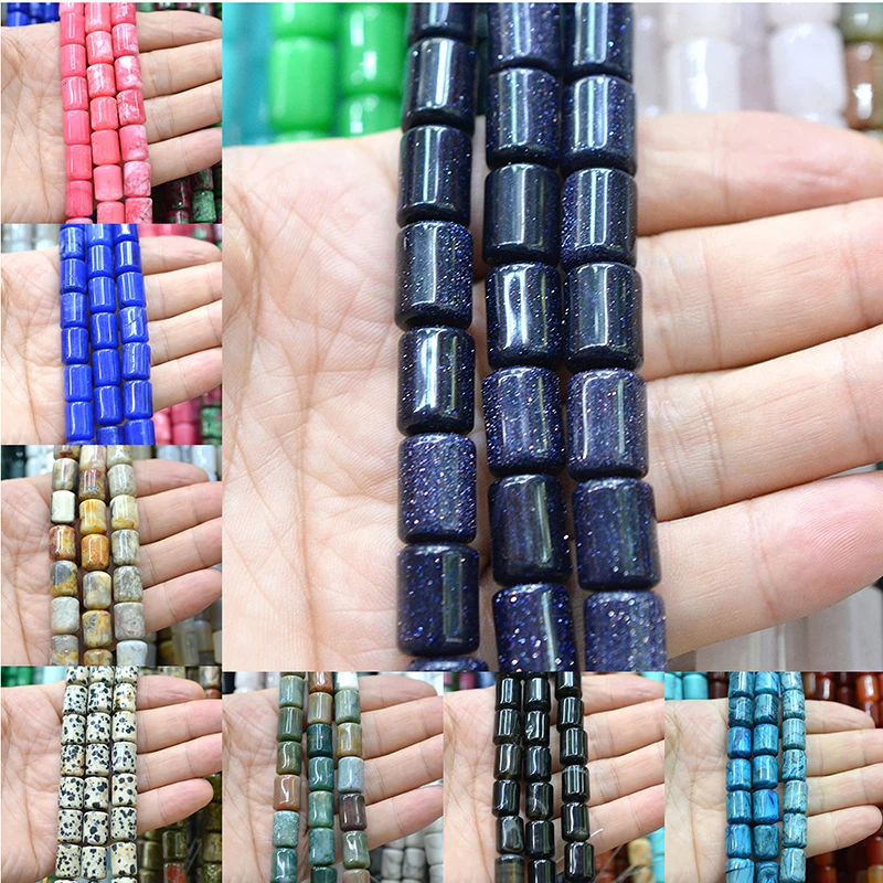 

10x14mm 25pcs natural loose bead Tube beads Stone Beads cylindrical crystal beads jewelry DIY bracelet accessories