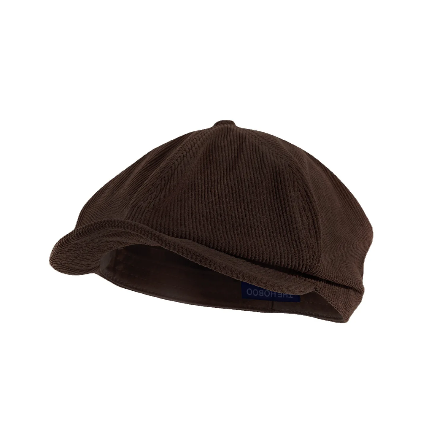 Corduroy Newsboy Hats for Women Vintage Button Decor