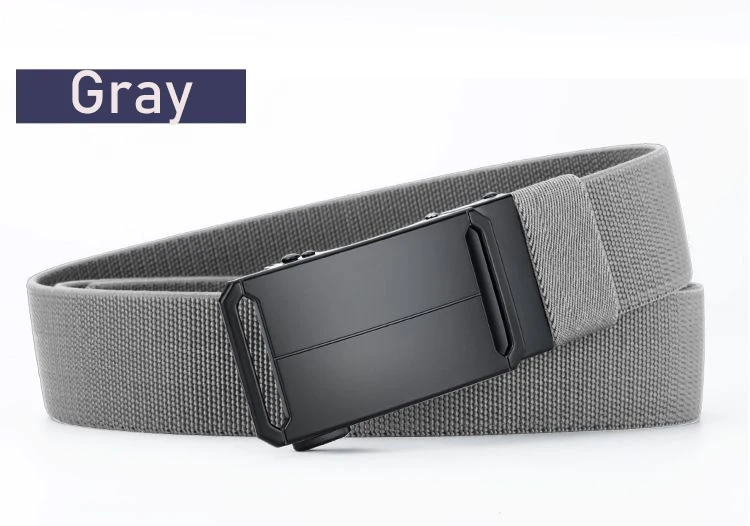 Taktischer Gürtel mit Metallschnalle, Herren-Canvas-Stretch-Militärgürtel, lässiger Golf-Outdoor-Trainings-Jagdhosen-Automatik-Taillengürtel – Detail 18