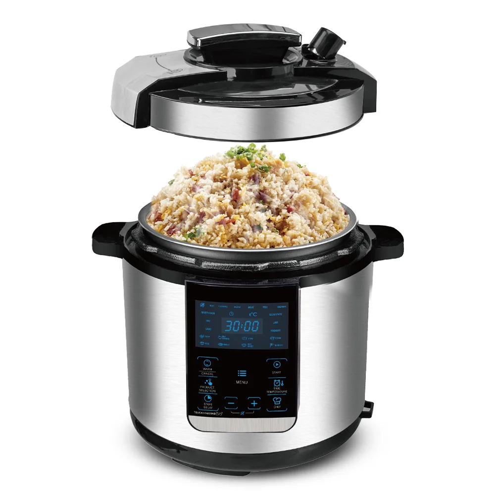 European standard 220V1000W electric pressure cooker, rice cooker, household non stick pot, 6L multifunctional 24-hour insulatio 2