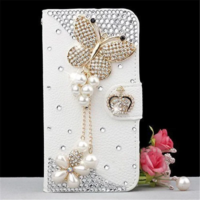 Handmade Bling Diamond Rhinestone PU Leather Filp Cover Wallet Case For Samsung Galaxy S10 S20 Plus S21 FE S22 23Ultra Note20 phone case leather wallet case