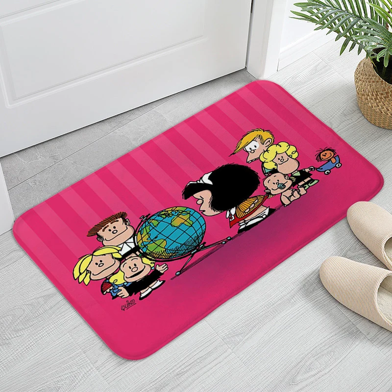 

Washable Non-slip Mats A-Mafaldas Kitchen Treadmill Rugs Carpet Living Room Rug Floor Mat Front Door Mat Rug for Bedroom Bathmat
