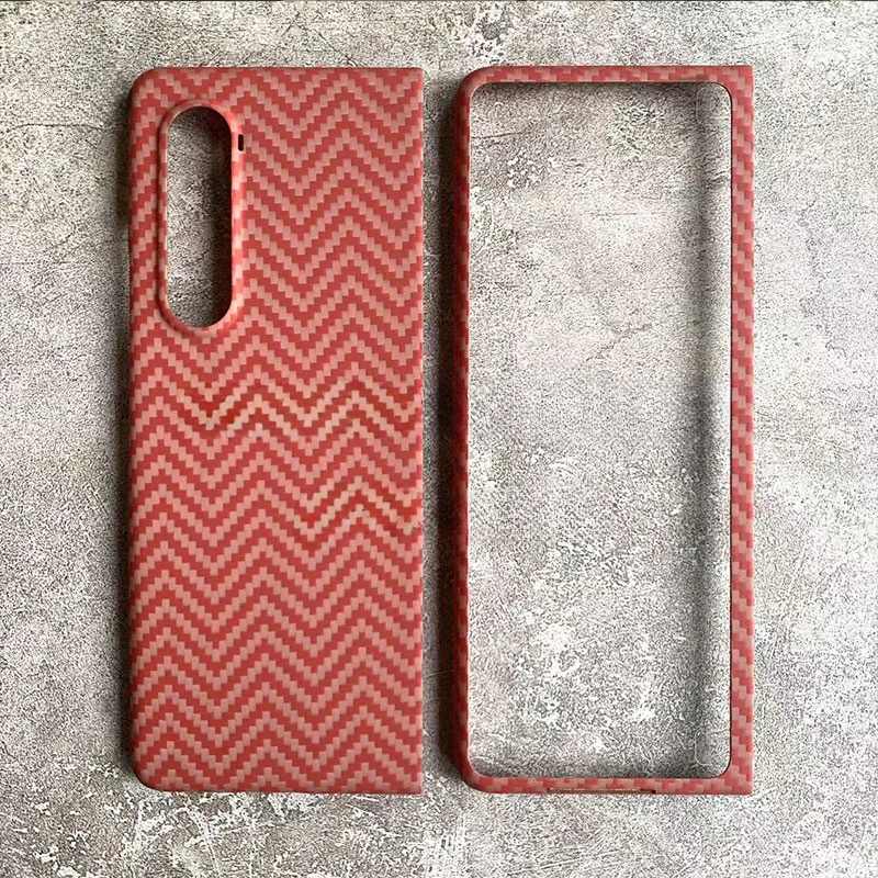 

New Real Aramid Fiber Carbon For Samsung Z Fold 3 Fold3 For Galaxy Galaxi Z Folding 3 Phone Back Protective CASE Cover