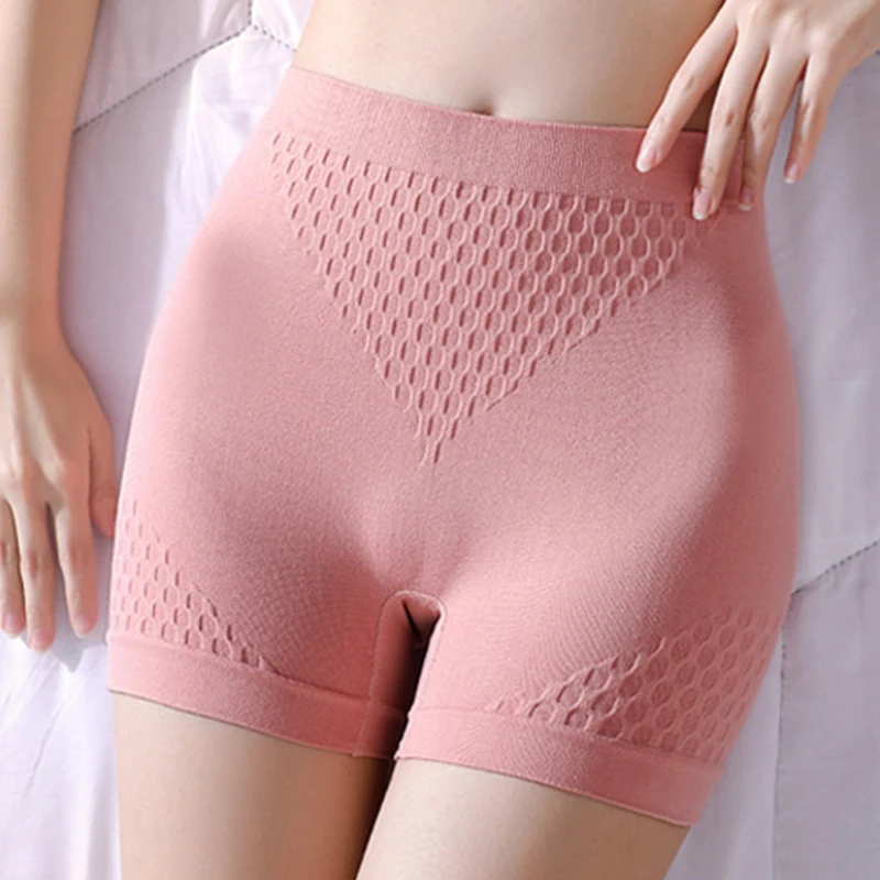 Sexy Lace Safety Shorts Women High Waist Seamless Cotton Boyshorts Panties  Female Spandex Slimming Shorts Boxers For Ladies