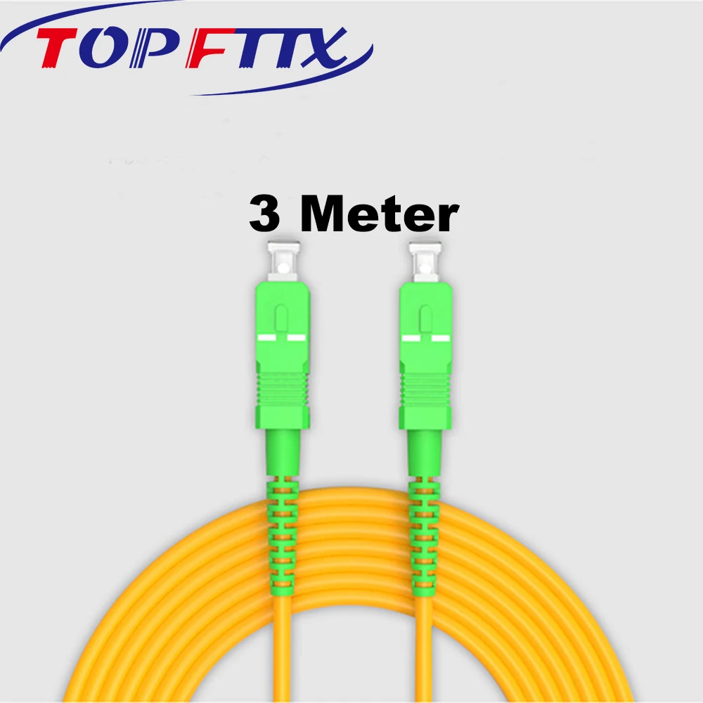 10PCS/50PCS 3 Meter Length SC/APC Connector Single Mode G652D Single Core 3.0mm Fiber Optic Patch Cable For Date Center