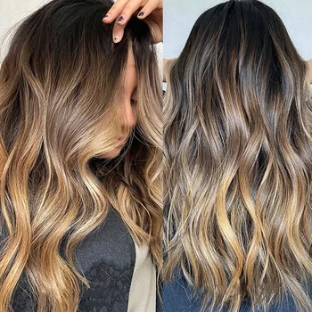 20inch 200% Soft Ombre Blonde Body Wave 5x5 Silk Base Jewish Human Hair Wig With Baby Hair HD Lace European Hair Preplucked