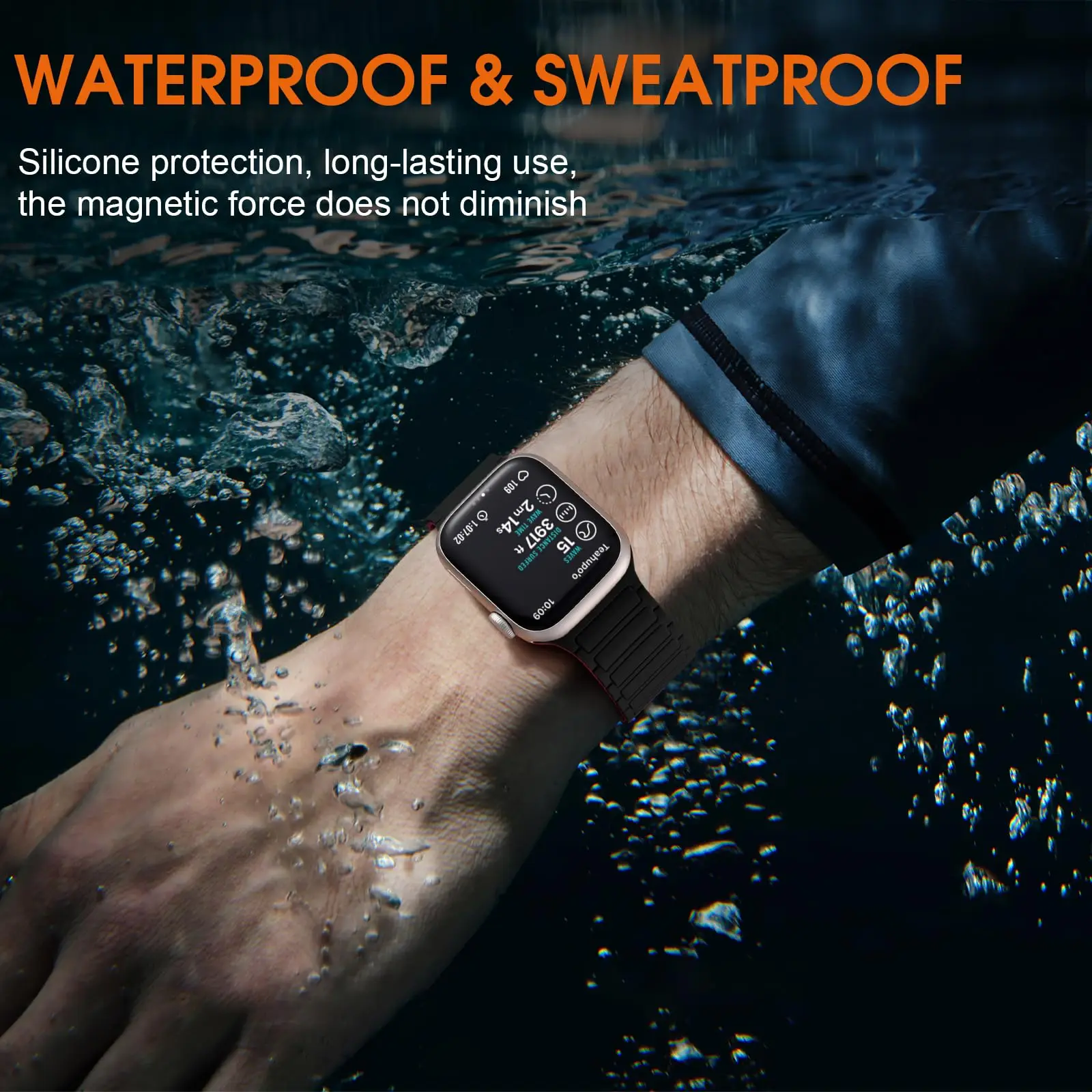 Magnetic Silicone Strap Bracelet