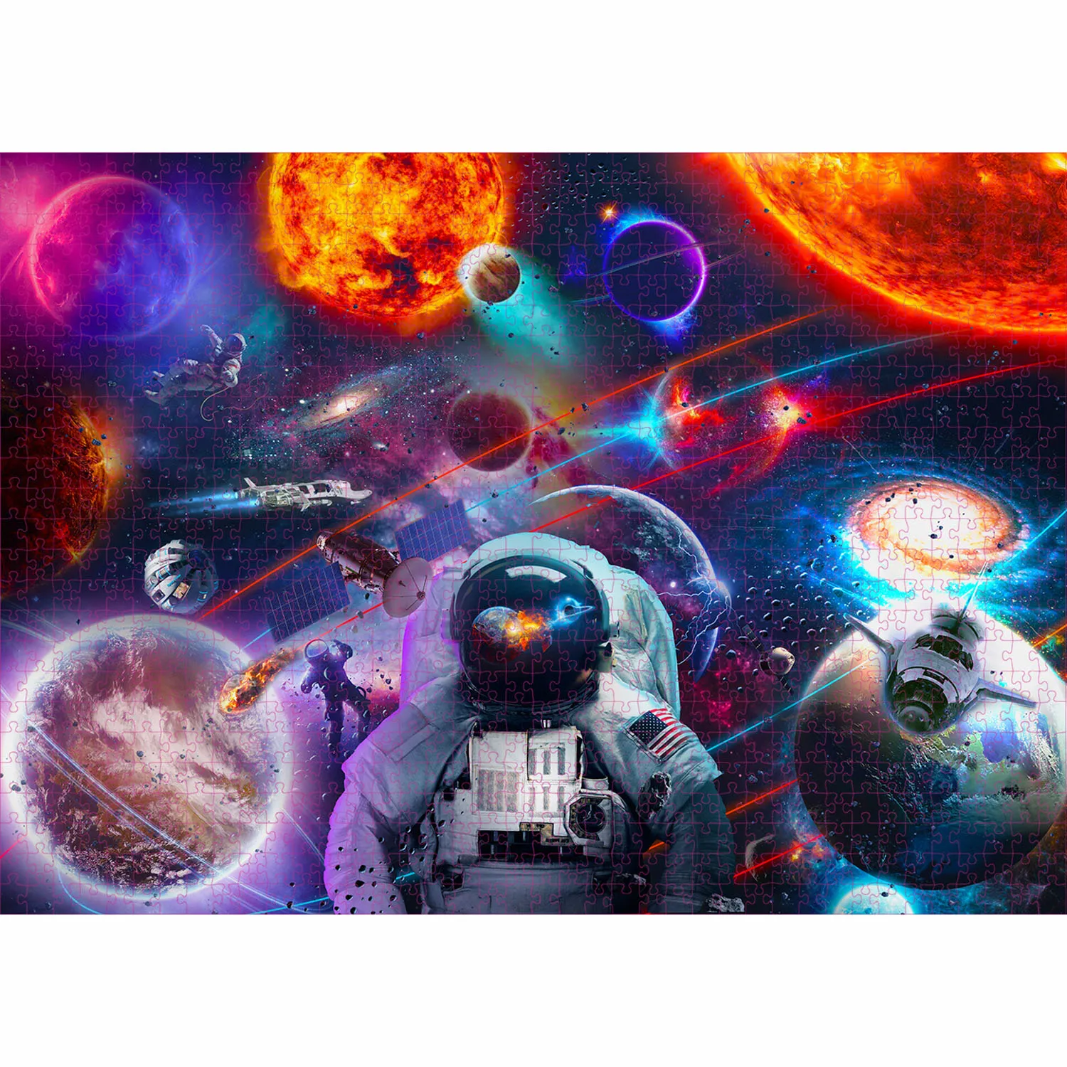 1000 Pieces Space Jigsaw Puzzle Home Decor Adults Puzzle Games Family Fun Floor Puzzles Educational Toys for Kids