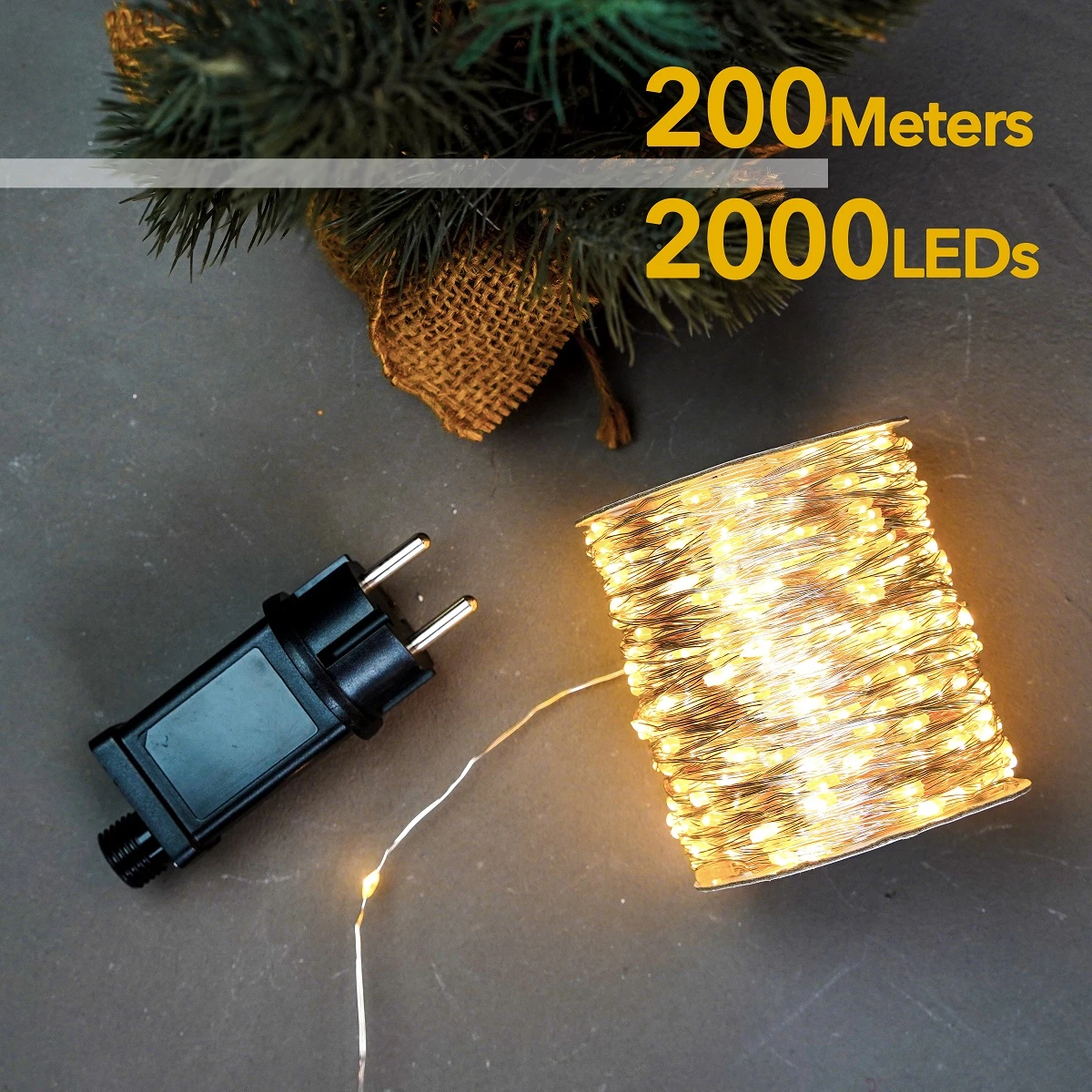 Christmas Tree Decoration Outside Waterproof 200m Outdoor Christmas