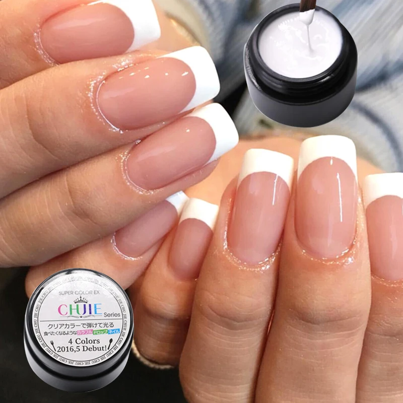 Smalto per unghie bianco francese colla per unghie strumenti per Manicure  fai da te Gel UV per unghie Semi permanente smalto per unghie a lunga  durata ad asciugatura rapida - AliExpress
