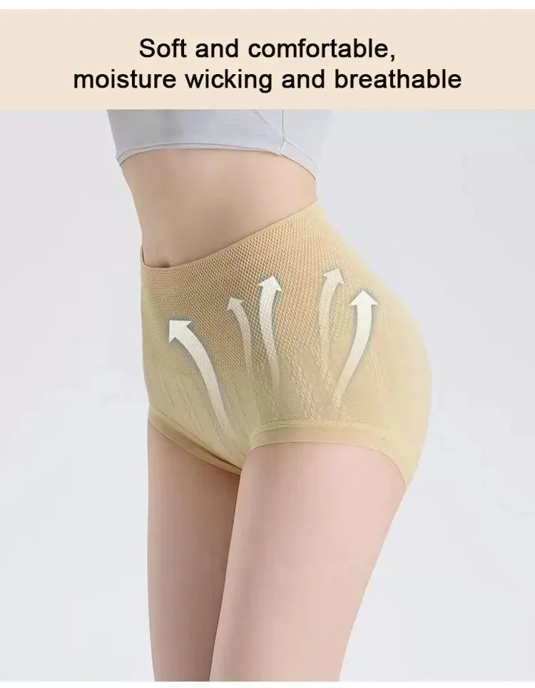 3PCS/set Universal Underwear Woman High Waist Women's Panties Comfort Cotton Brief Breathable Panty Underpants for Ladies