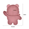Children's Dishes Baby Silicone Sucker Bowl Baby Panda Face Dining Plate Toddle Training Tableware Kids Feeding Bowls 2