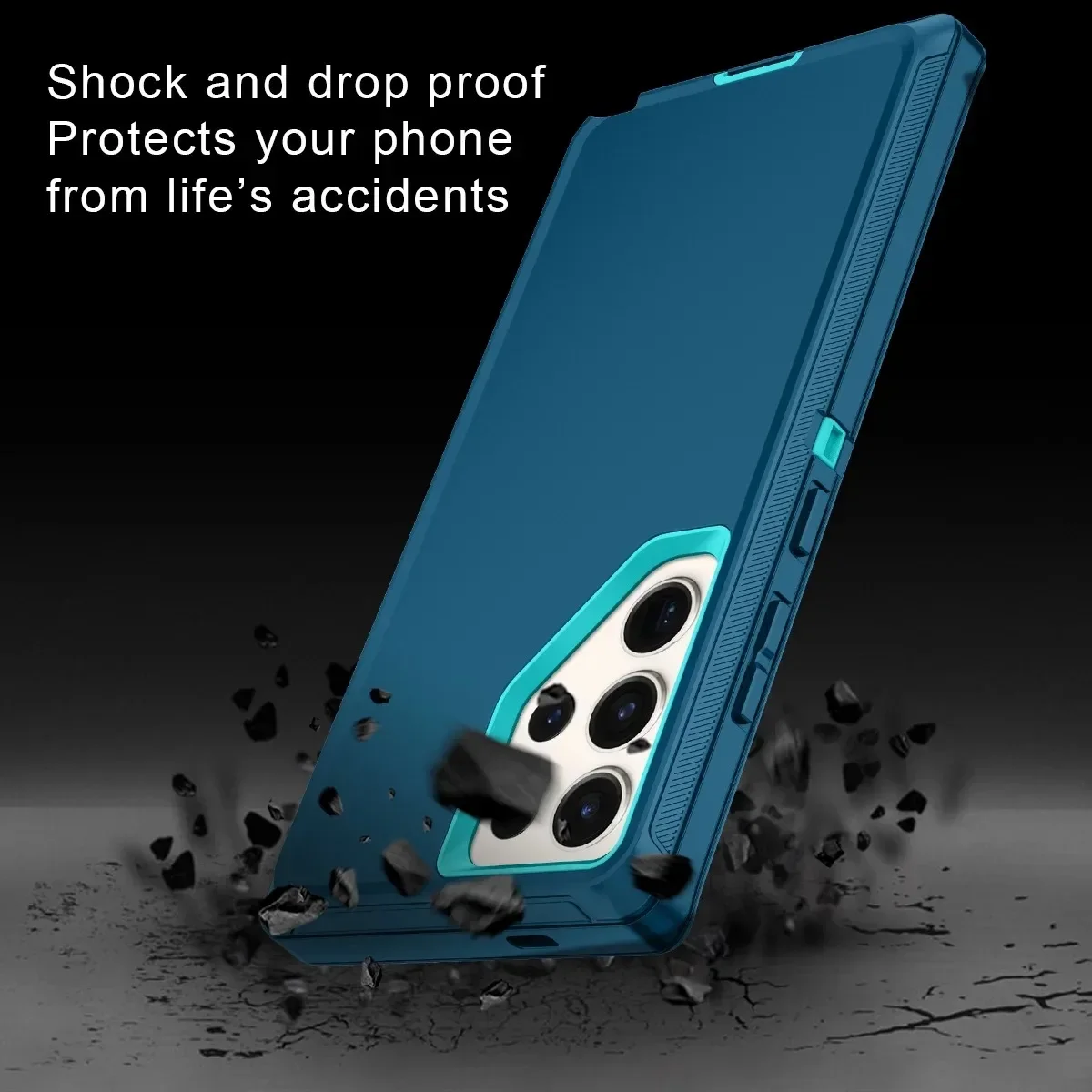 Triple-Layer Durable Heavy-Duty Shock-Absorbent Phone Case