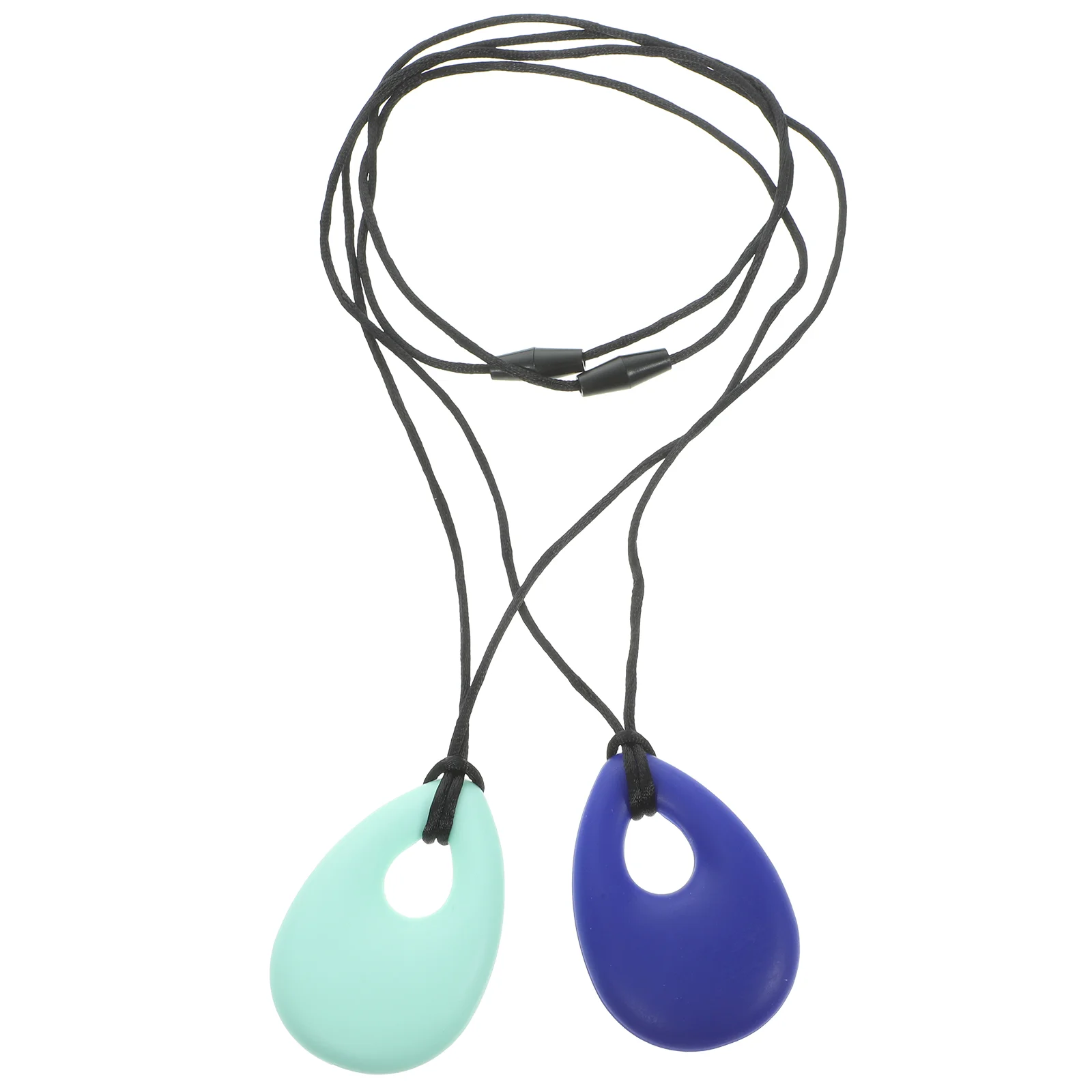 

2Pcs Chew Necklace Silicone Teething Necklace Sensory Necklace Chewing Toys for Autism Motor Teething Chewing