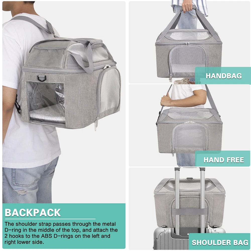 Pet Backpack Breathable Cat & Small Dog Carrier - PeticaDeals