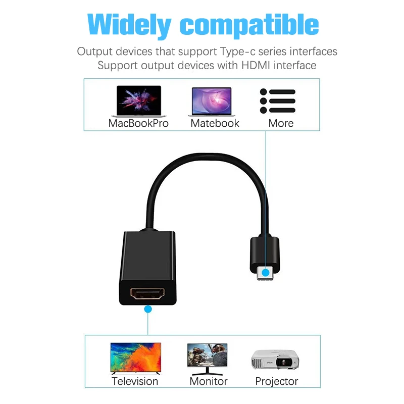 CŸ to HDMI 4K  ũ ̺, CŸ to HDMI   TV HD  , 1PC