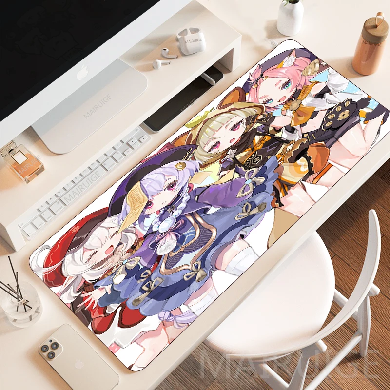 

Genshin Impact Klee MousePad XXL Gaming Accessories Desk Mat Sayu Mouse Pad Large Rubber Keyboard Mousepad 400*800MM Rug for LOL