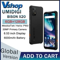 UMIDIGI BISON X20 Rugged 6GB+128GB 6.53" HD 6000mAh Battery Android 13 MediaTek Helio P60 Octa Core NFC 4G smartphone 1