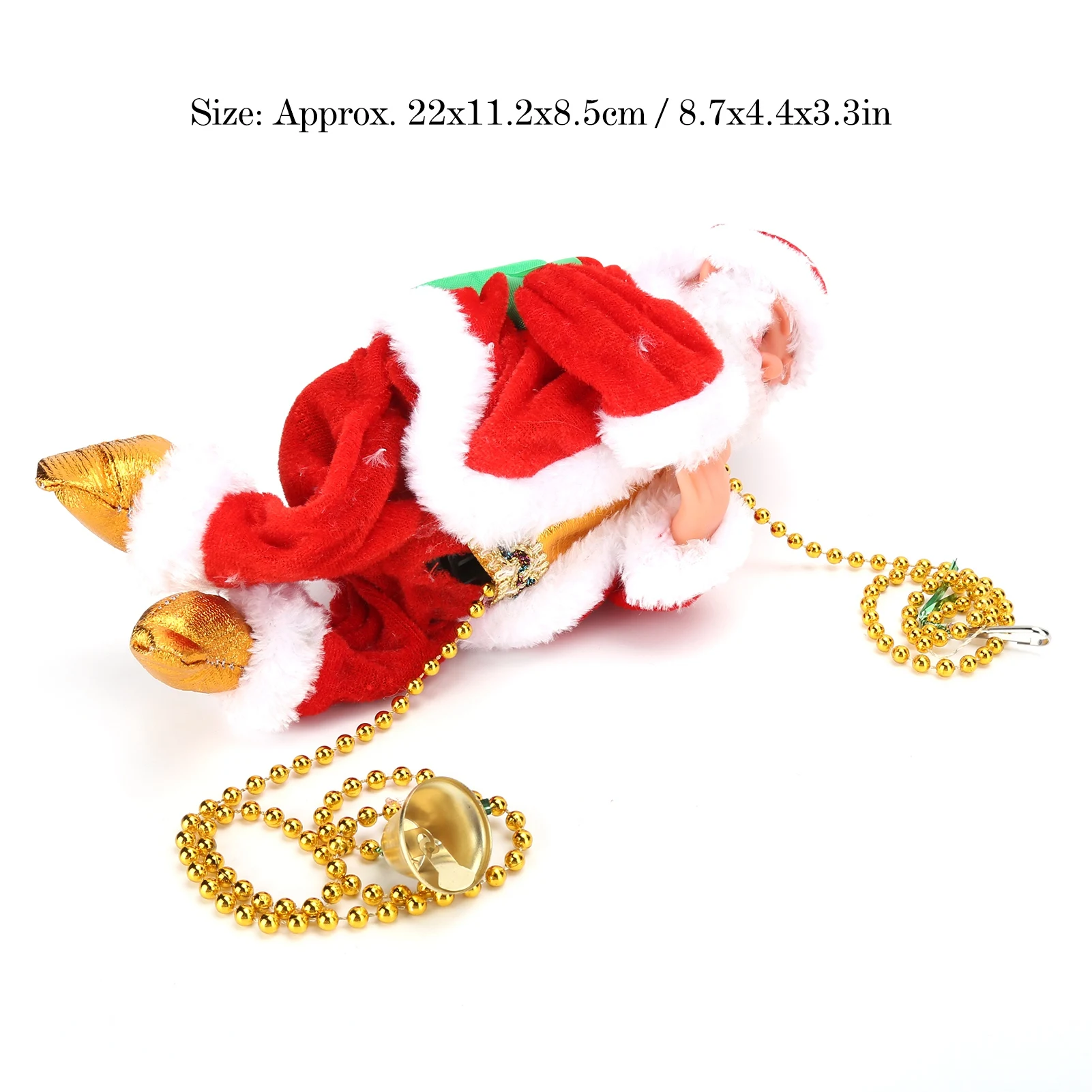 Electric Climbing Santa Claus On Beads Chain Moving Figure Hanging Xmas Ornament Toys Santa Claus Doll Christmas Doll Decoration