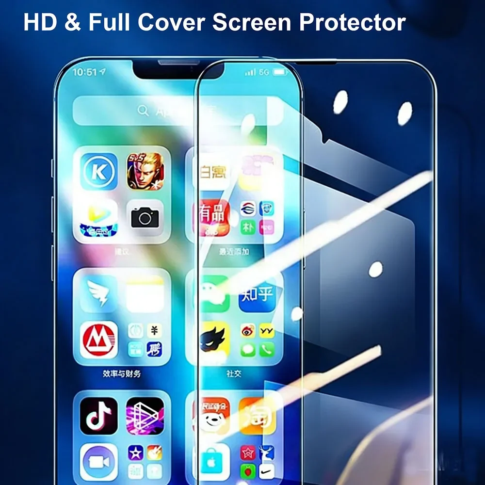 Premium Tempered Glass HD Screen Protector - 2 Pack, Dust-Proof Installation