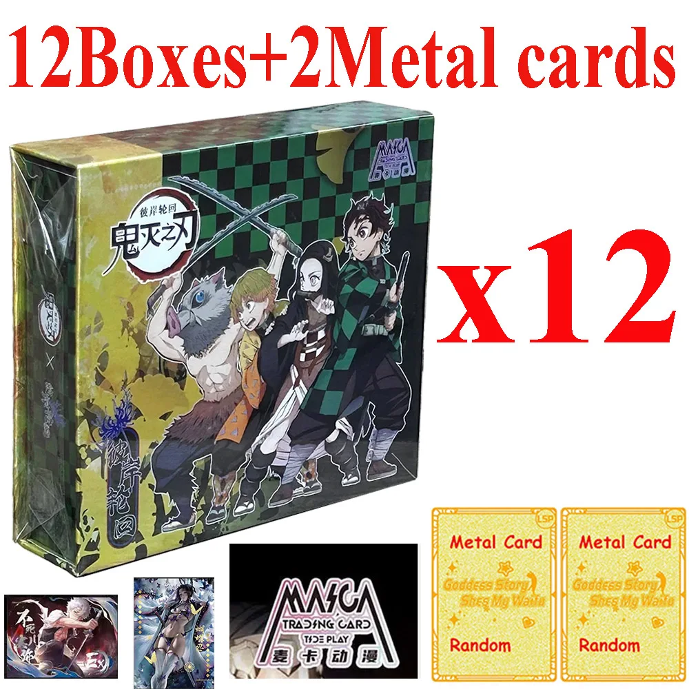 

Demon Slayer Cards Anime Maica Diamond Flash SSP SP Rare Card Tanjirou Kamado Nezuko Character Collection Card Children Toy Gift