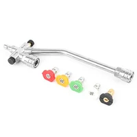 Car Wash Dual Use Gun Stainless Steel Multifunctional 1/4 Quick Plug Switchable Adjustable Accessories Water Gun Head Farm Lawn 1
