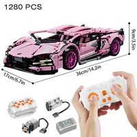 Riceblock Technical 1:14 Racing Sport Car Model Building Blocks Bricks MOC City Vehicle Supercar Adult Toy For Boy Children Gift 2