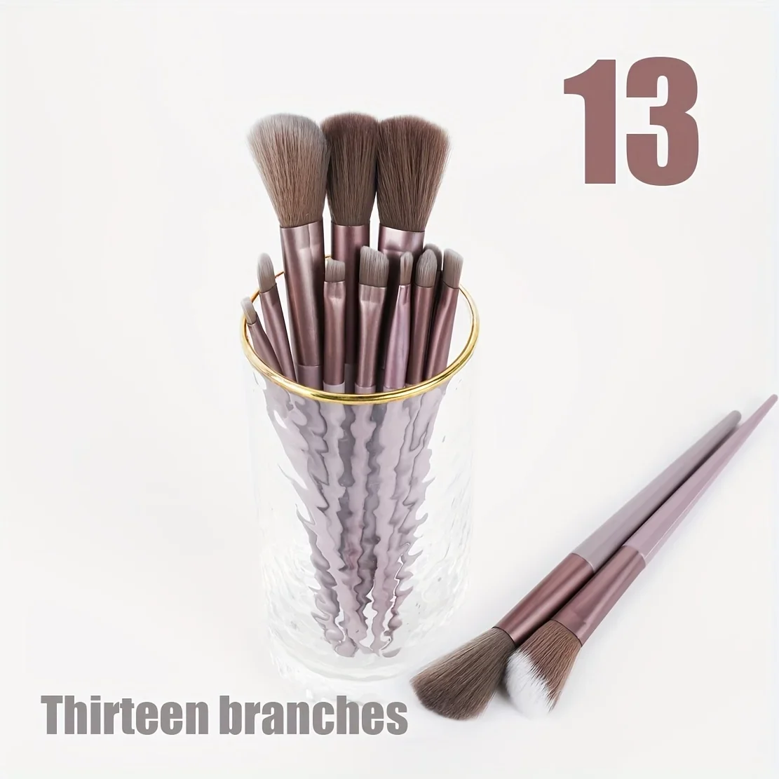 13PCS Valentine Luxury Brush Set-Vegan Cruelty-Free Makeup Brushes w/Travel Pouch | Hypoallergenic Gift for Her/Wife/Girlfriend