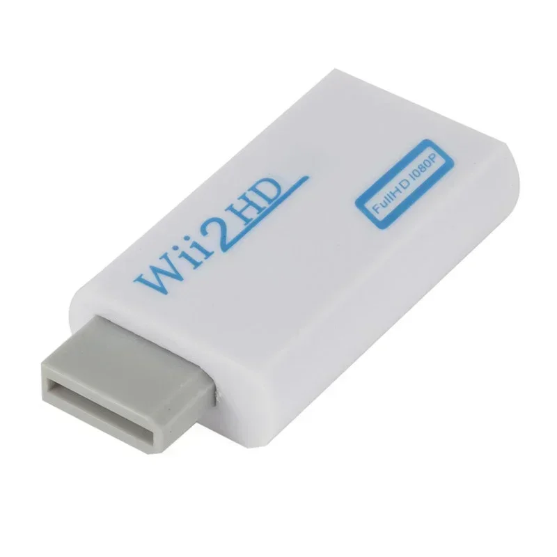 Wii to HDMI Converter Full HD 1080P Wii To HDMI-Compatible Converter Adapter 3.5mm Audio for PC HDTV Monitor Display