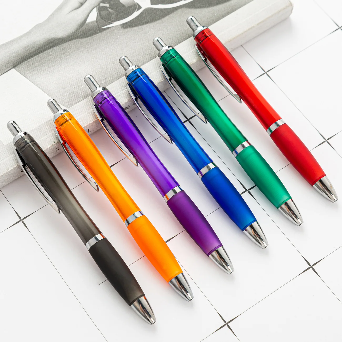 

100 Pcs Lot Press Plastic Ballpoint Pen Gourd Shaped Pen Custom Logo Company Promotional Gift Wholesale Advertising Pen