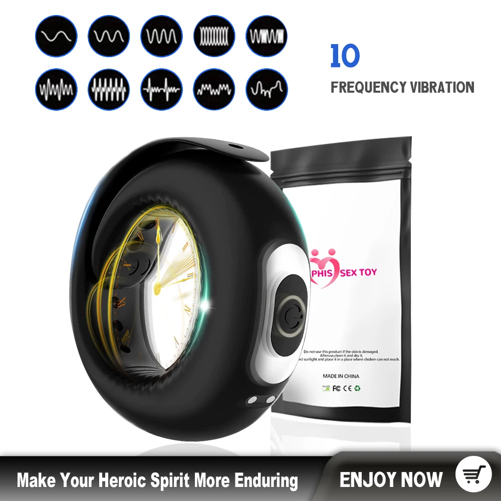 Waterproof Rechargeable Male Penis Ring for Delayed Ejaculation