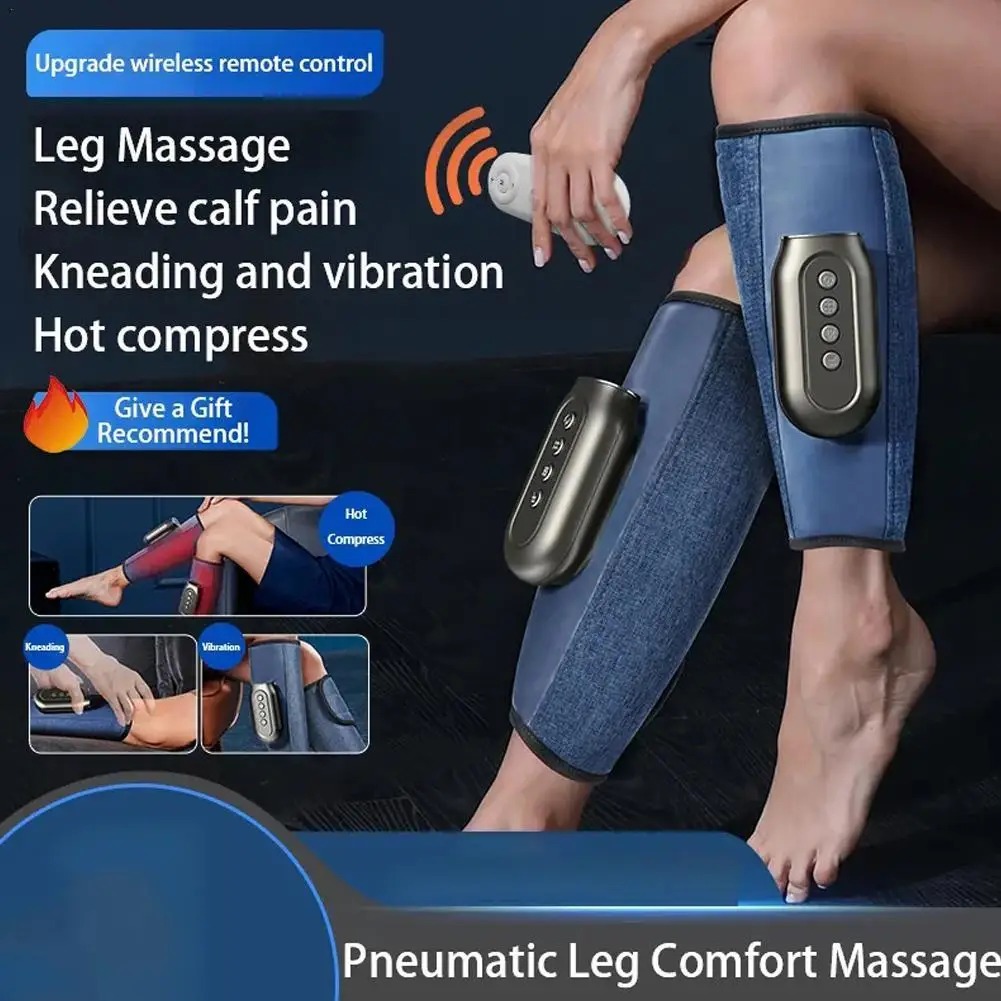 

Electric Leg Massager Vibration Heated Air Compression Calf Muscle Relax Wireless Remote Control Pain Relief Foot Massage Device