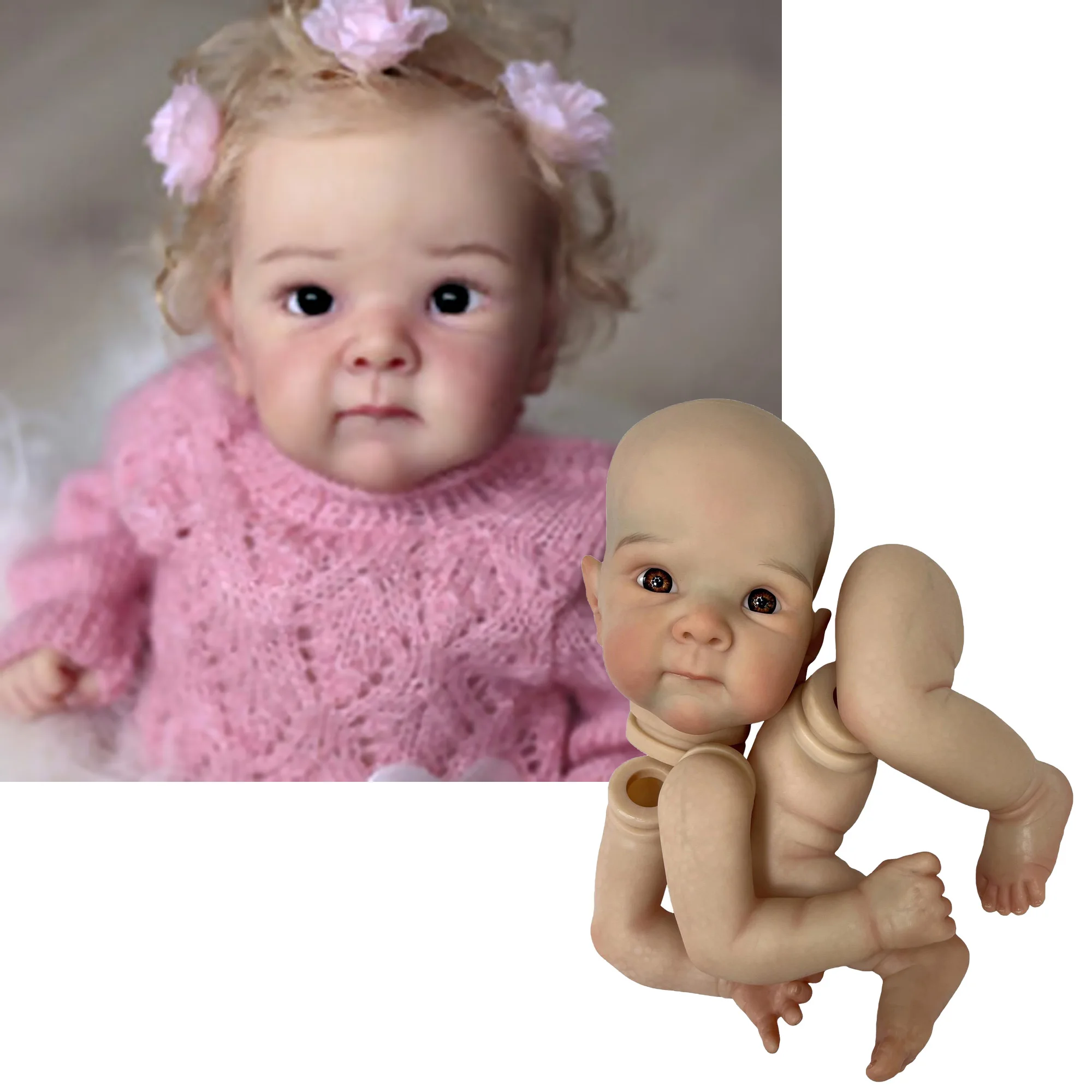 Saskia 1820 Inch Painted Doll Kits Реборн Bebês Renascidos Muñeca Bebe