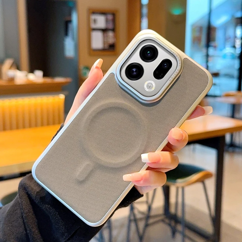 Stylish Magnetic PC Hard Shell Shockproof Phone Case - Solid Color Protective Back Cover