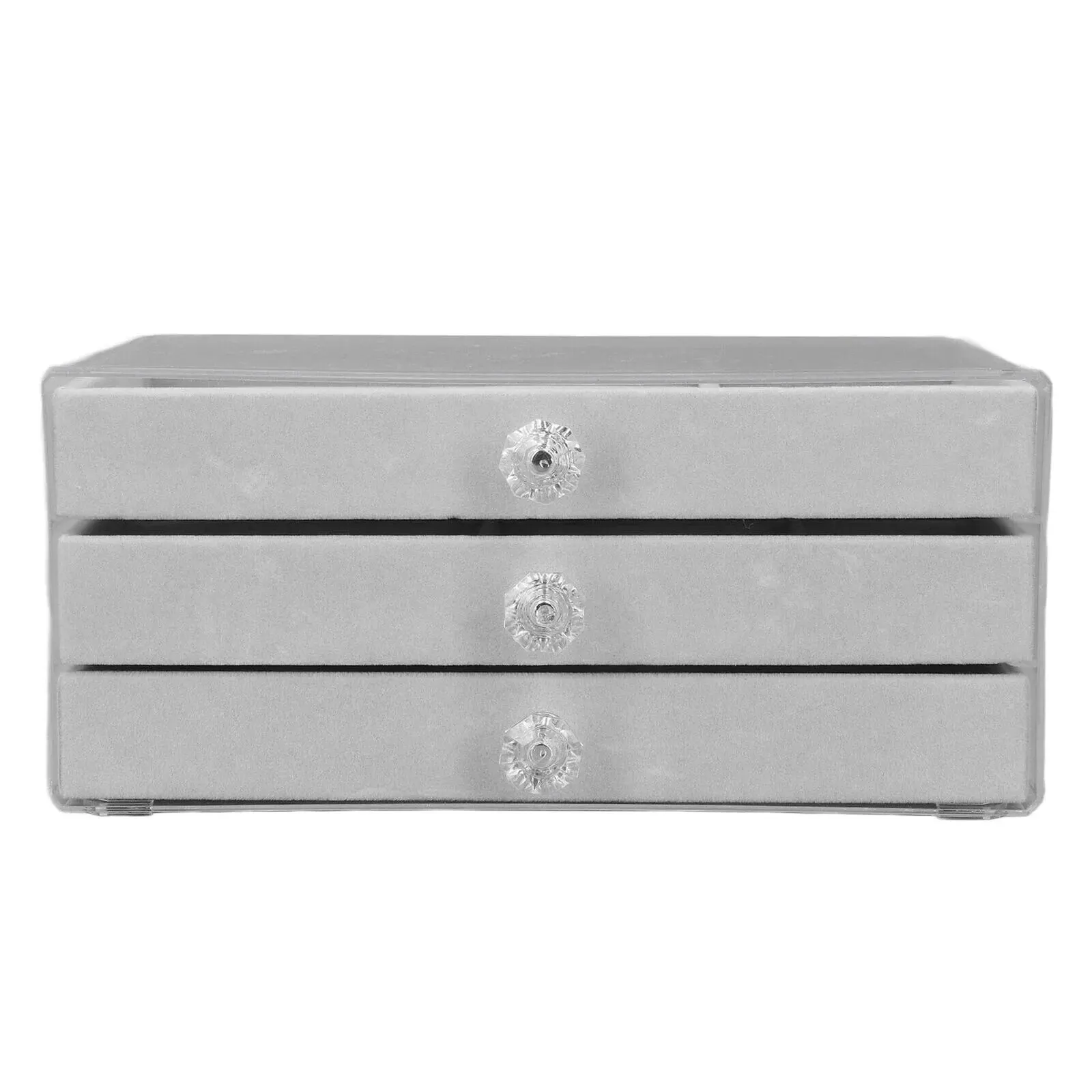 Se0e72bca366e4d0f8a579cbb7281f60c2 Acrylic Jewelry Organizer Box 3 Drawers Clear Jewelry Storage Box For Earrings Bracelet Necklace Ring Watch Holder Velvet Box