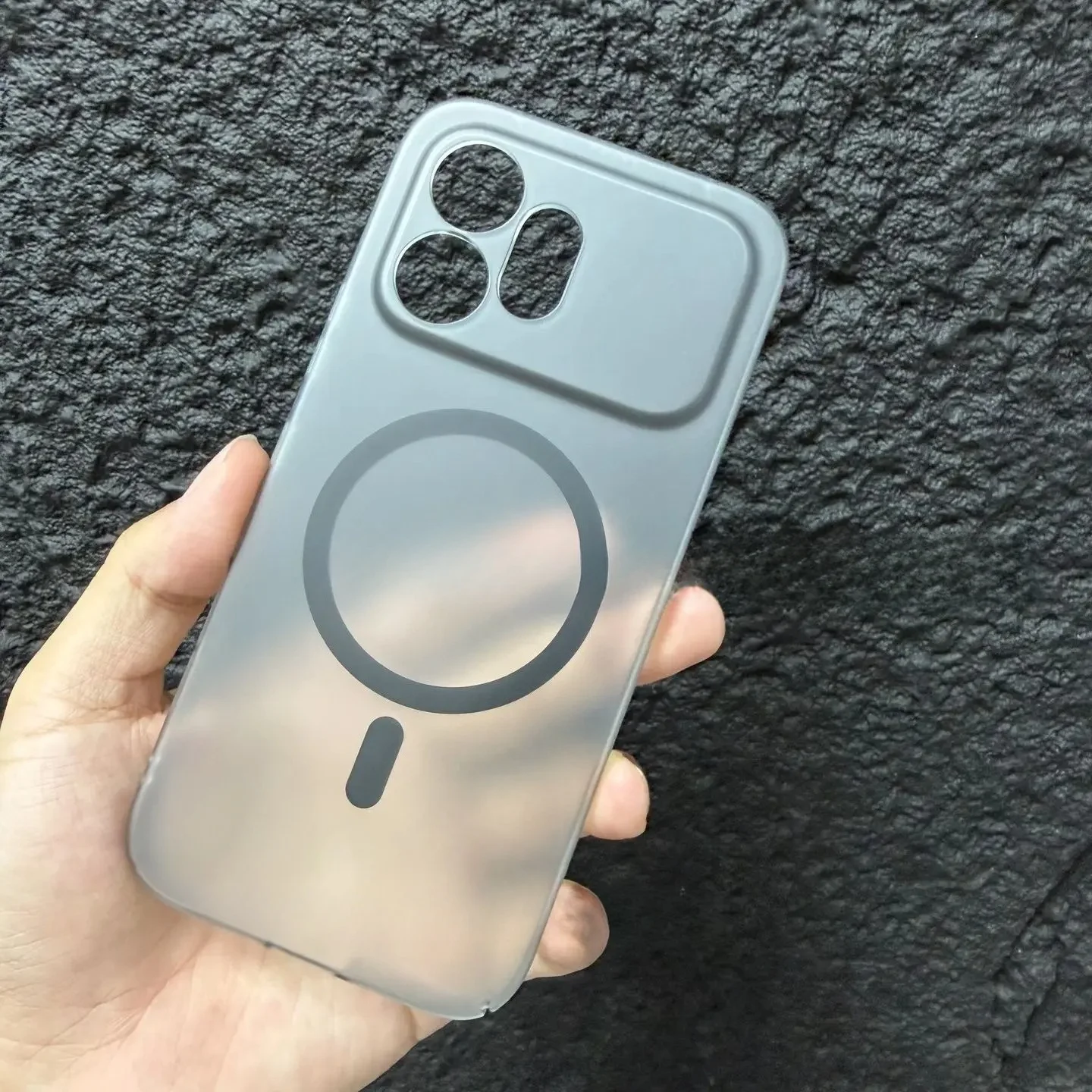 Ultra Thin Magnetic Transparent Drop-Proof TPU Case - Skin-Friendly Frosted Cover