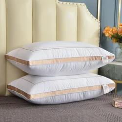 Cotton Embroidery Feather Pillow Core Pure Cotton Washable Pillows Type A Medium Pillow High Pillow Low Sleep Cervical Pillow