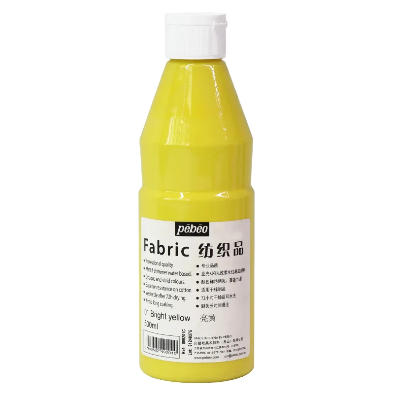 Fabric Paint Permanent 29ml/500ml for Clothes Non-Toxic Textile DIY Crafts T-shirts Shoes Jeans Bags Canvas