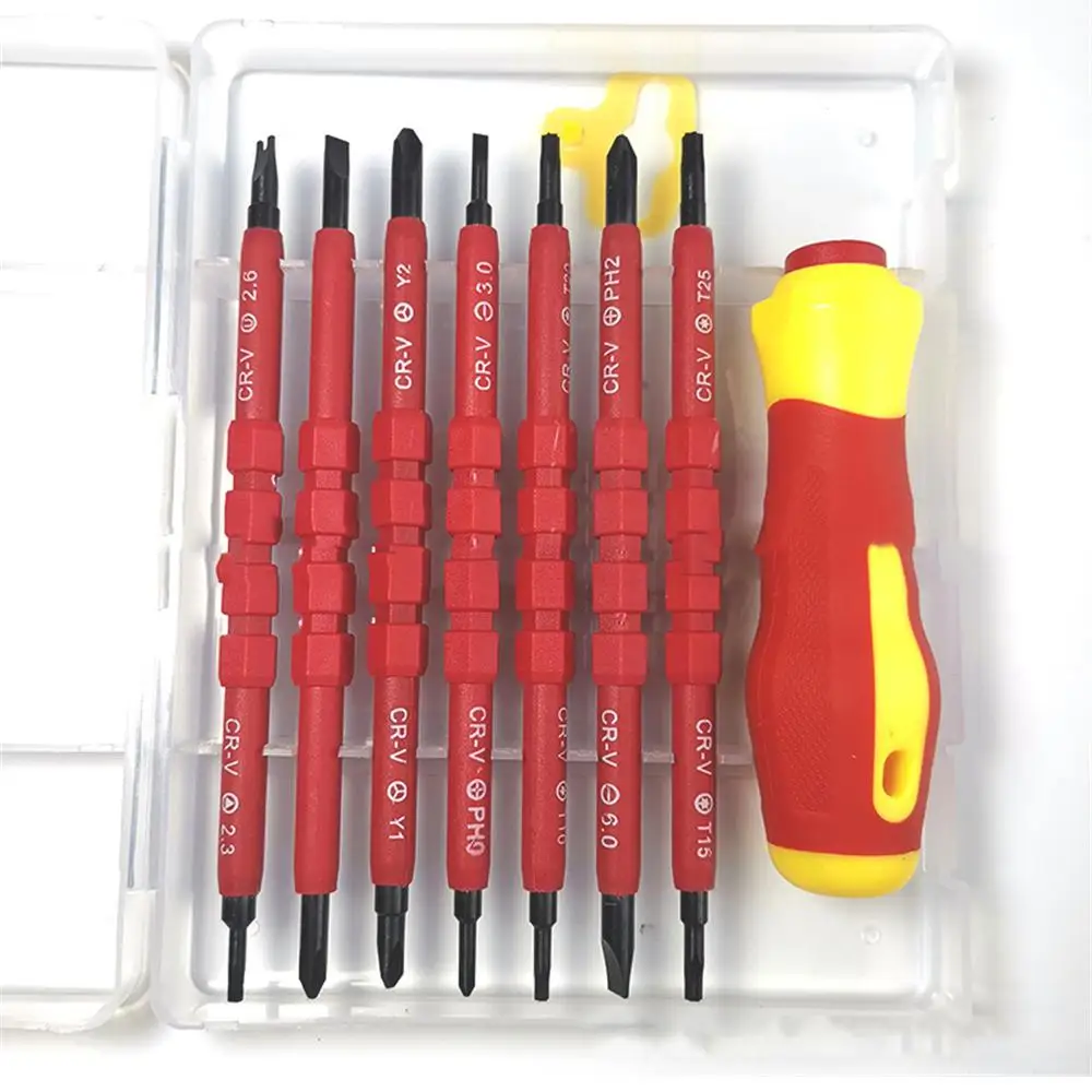 8Pcs Insulated Screwdriver Set Electrician Driver Maintenance Combination Tool Strong Magnetic Electrician Repair Tools Kit