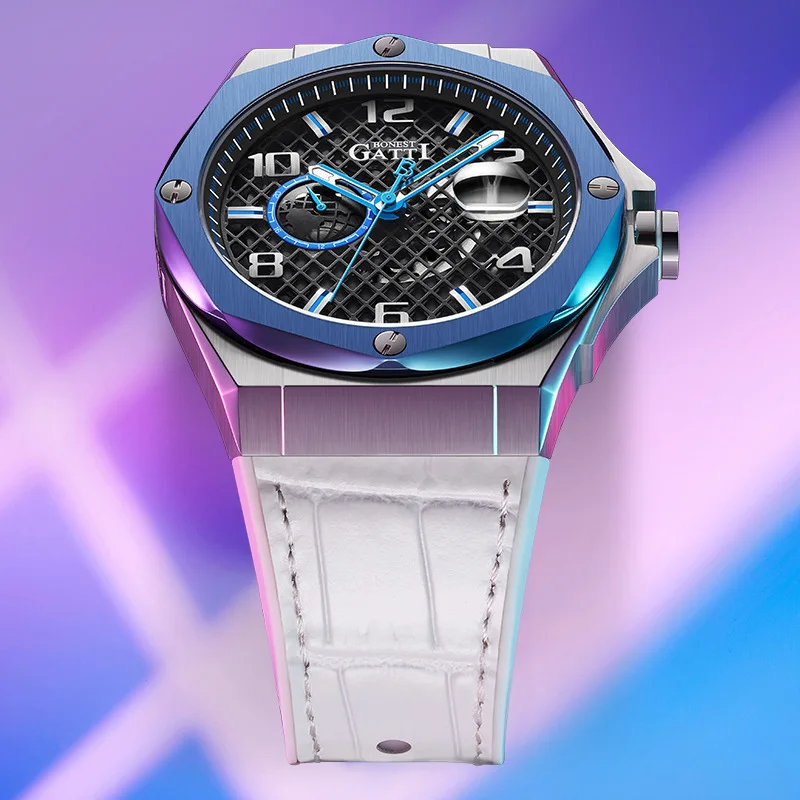 BONEST GATTI Men's Business Night Light Waterproof Fashion Men's Mechanical Watch