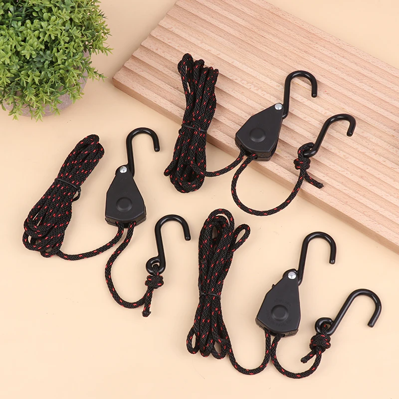 1Set Pulley Ratchets 1/8 Inch Adjustable Hanging Rope Clip Tensioner ...