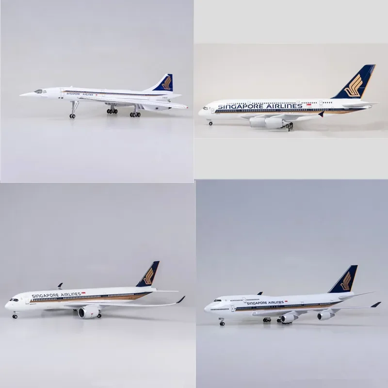 

1/160 Scale Diecast Resin Airbus A350/A380 Singapore Airplane Boeing B747 Model Concord Collection Decoration Display Toy Gifts
