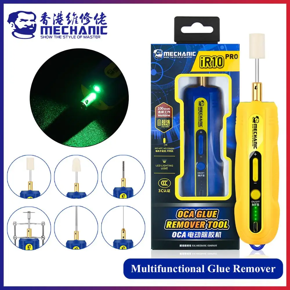 

MECHANIC IR12 IR10 Pro Glue Remover Electric LCD Screen OCA Speed Adjustable Glue Remove Grinder Phone Screen Cutting Machine