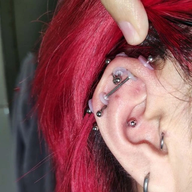 40 Pezzi Dischetti Silicone Per Piercing - 7/9mm, Trasparenti, Anti-Cheloidi, Per Orecchini E Body Piercing - Foto 2