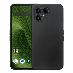 Shockproof Soft TPU Matte Silicone Phone Case - Protective Back Cover Shell for FairPhone 6 (Black)