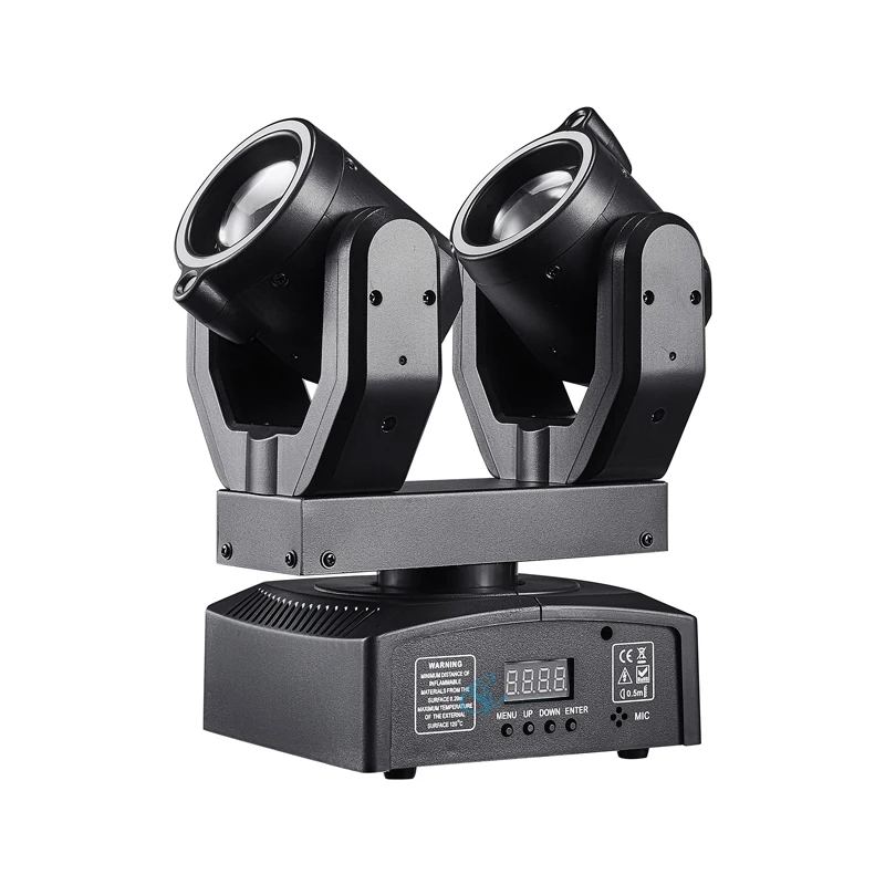 100W RGBW Double Head Moving Head Beam Rotating Light Remote Control RG Laser St