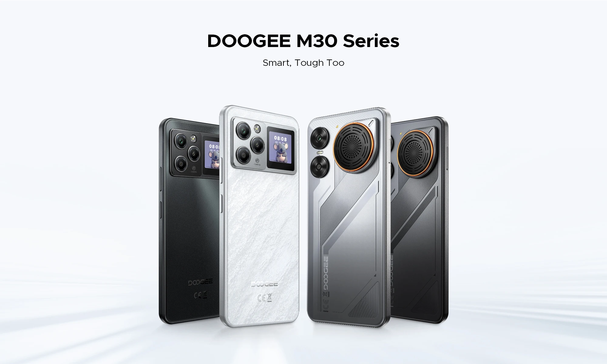 DOOGEE M30 Pro Smartphone 6.88" IP68 Waterproof Android 16 8000mAh Battery 1.3inch Rear Display 64GB(8+56) 256GB NFC Google Pay