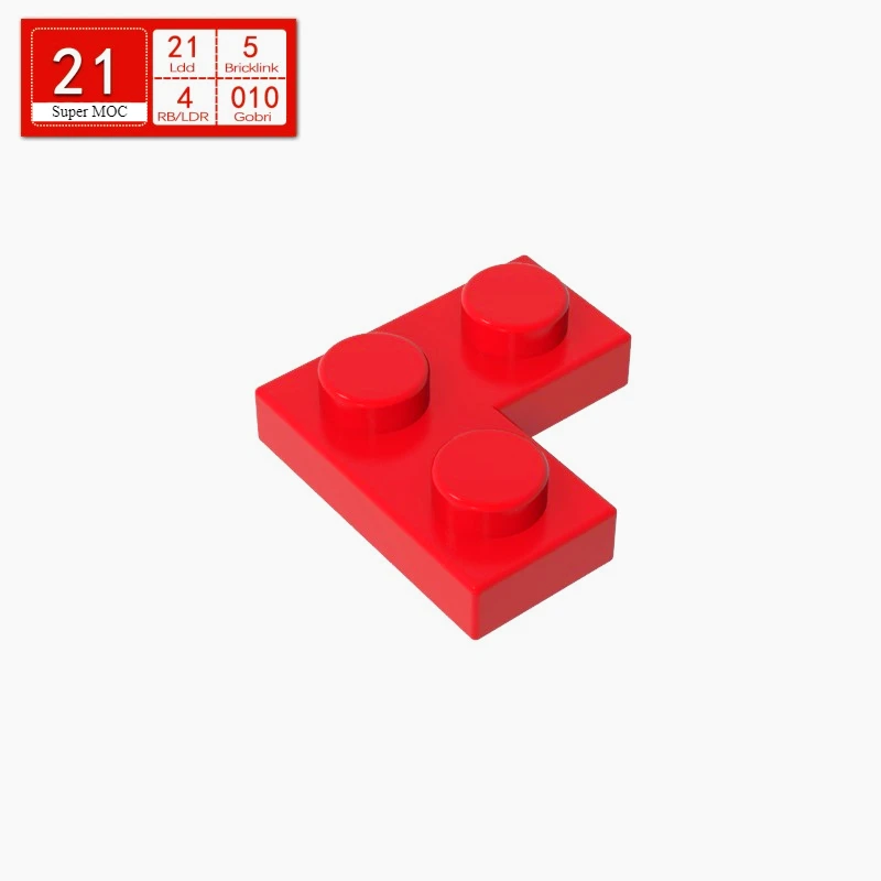 10PC 빌딩 블록 키트 하이테크 보드 부품 플레이트 2x2 코너 2420 요소 브릭 부품 계몽 창의력 어린이 장난감 액세서리